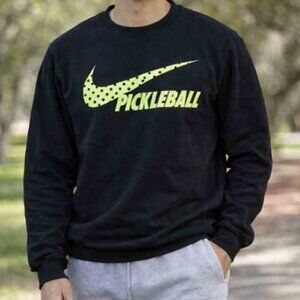 Nike Club Fleece Pickleball Sweatshirt Black Men's Size Large